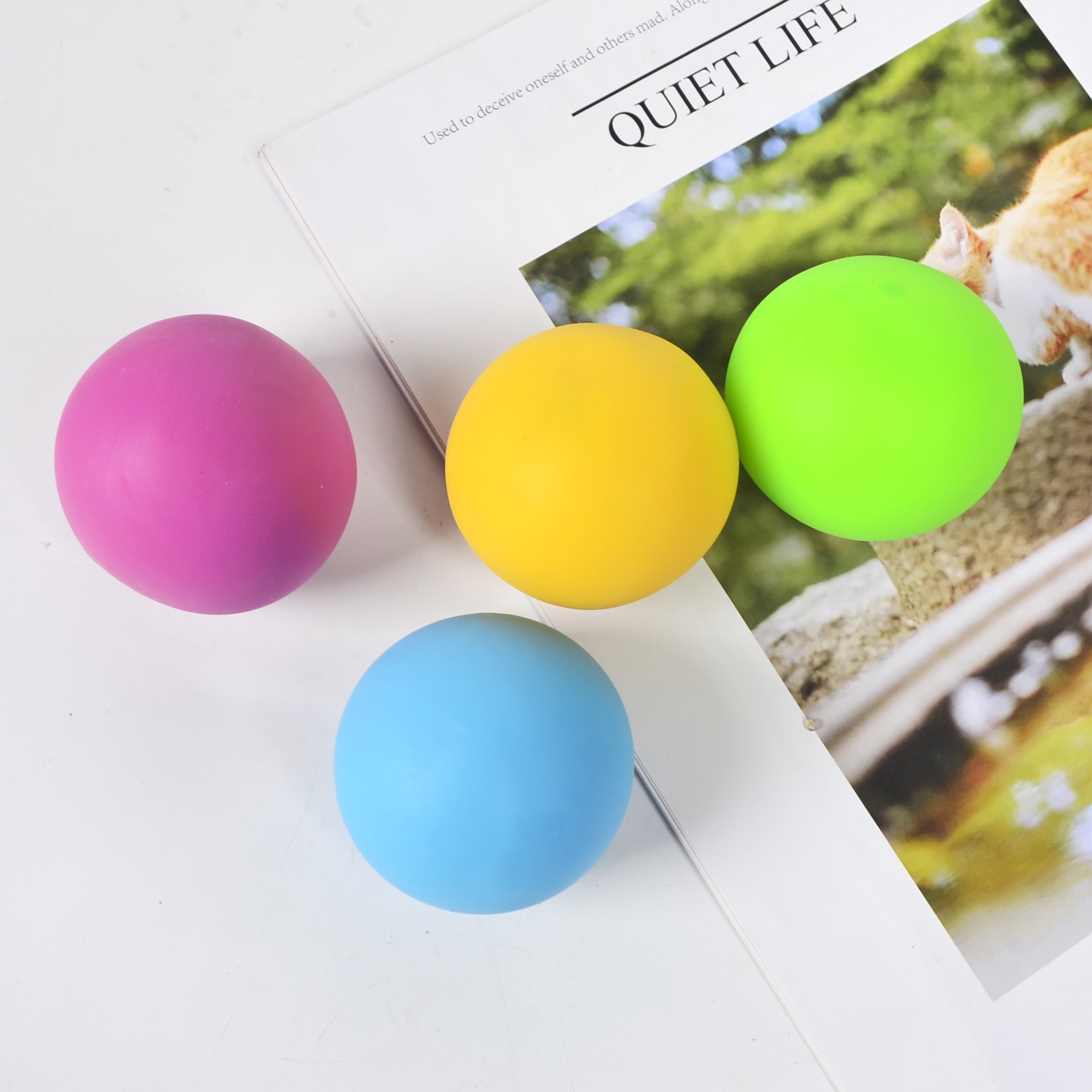Colorful Stress Relief Ball – 4-in-1 Squeeze Toy for Anxiety and Focus