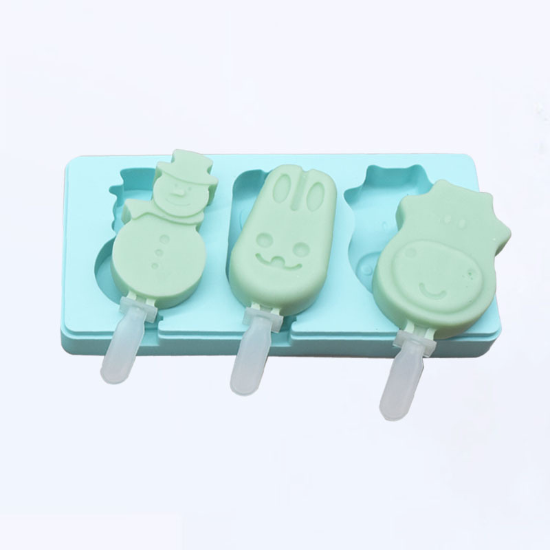 Silicone Ice Cream Mold Set – Reusable DIY Popsicle Maker Trays with Fun Cartoon Shapes