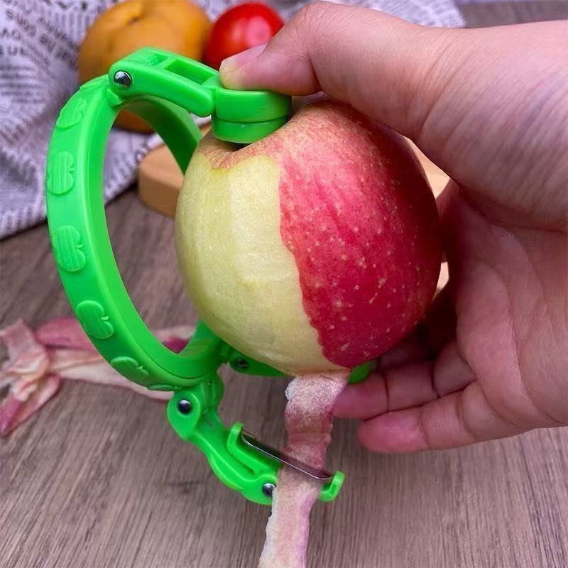 Manual Apple Peeler Tool – Rotating Fruit Peeler with Adjustable Blade – Handheld Kitchen Peeling Gadget