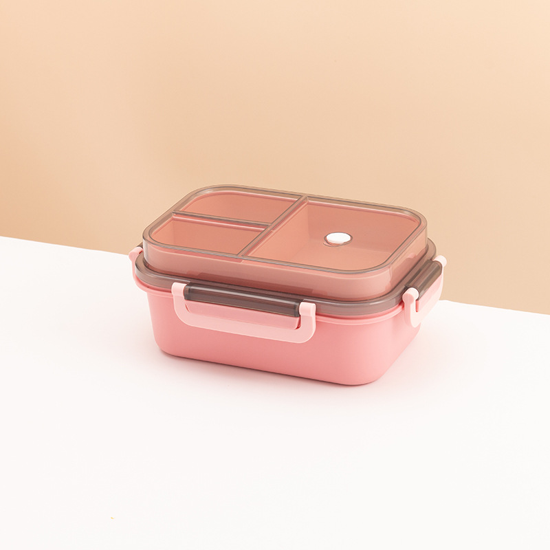 3-Compartment Leakproof Lunch Box – BPA-Free Bento Box with Utensils for Kids & Adults