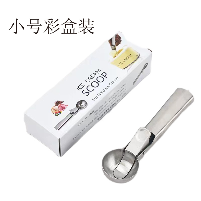 Stainless Steel Ice Cream Scoop with Trigger – Heavy-Duty Release Spoon for Hard Ice Cream