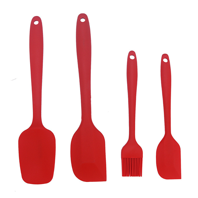 4-Piece Silicone Spatula and Basting Brush Set – Heat-Resistant Baking & Cooking Utensils