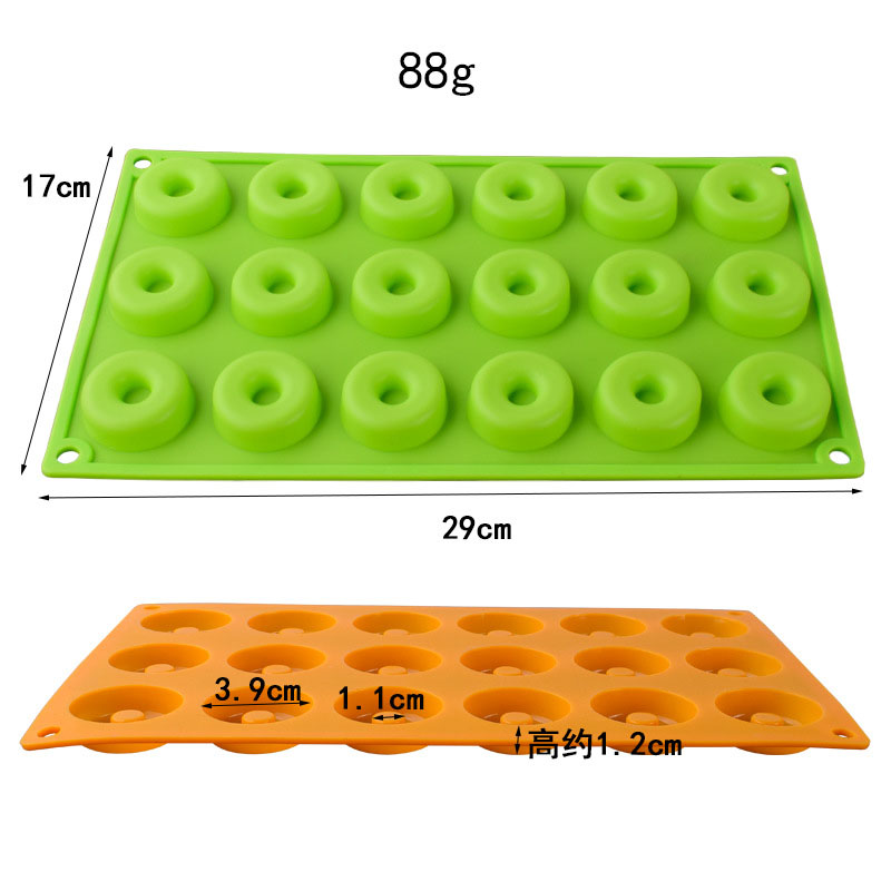 Colorful Silicone Donut Molds – Non-Stick, Flexible, 6/12/15 Cavity Baking Tray Set