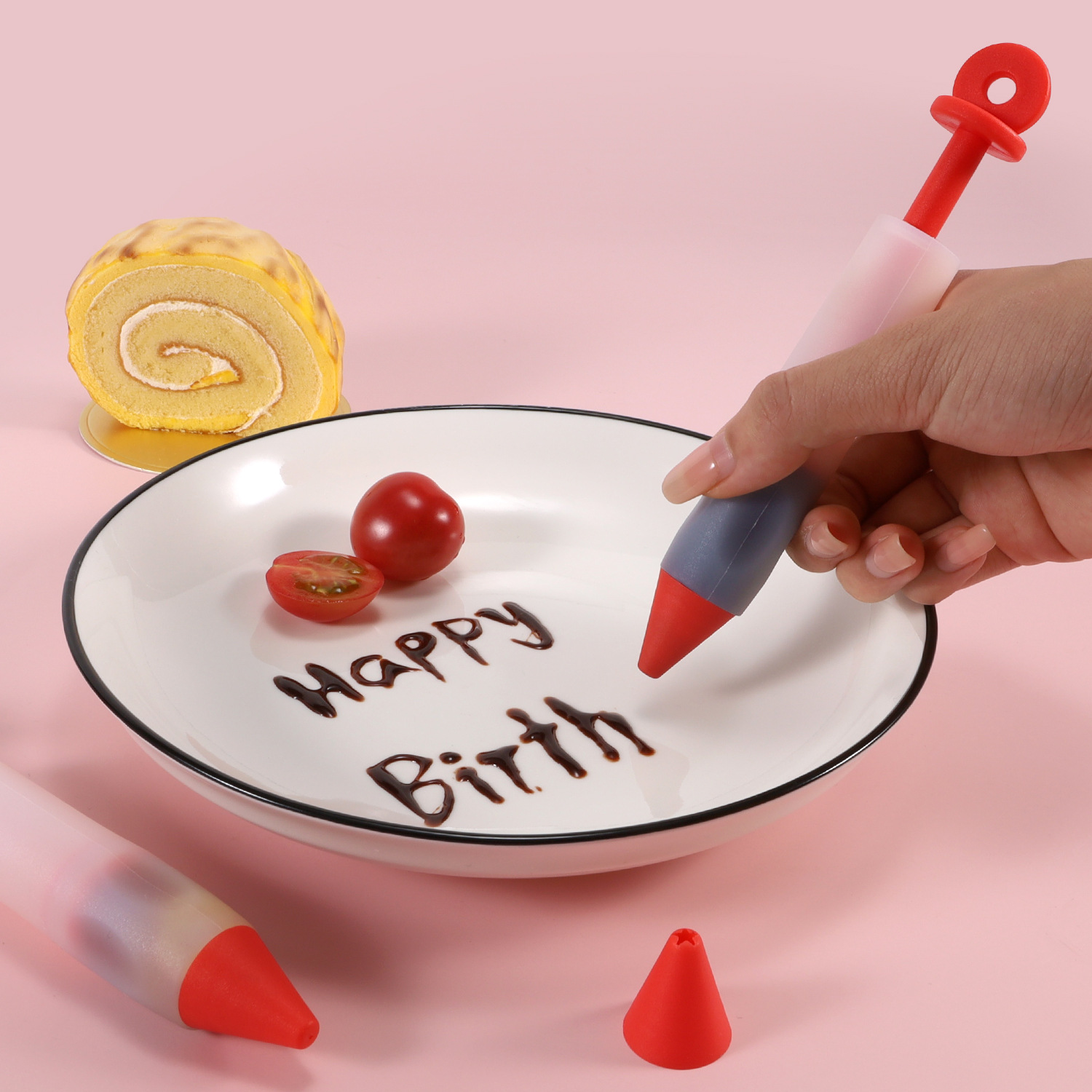 Silicone Icing Pen with Nozzles – DIY Cake Decorating Tool Set