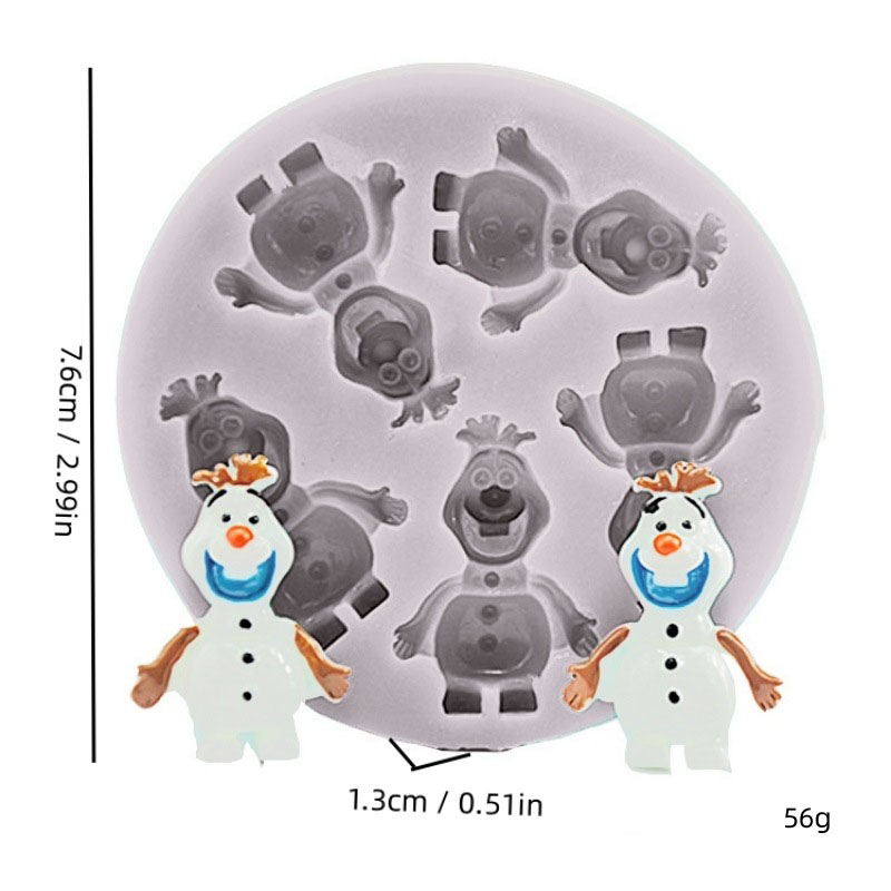 Christmas Silicone Mold – Santa, Reindeer, Snowman & Stocking Shapes for Chocolate, Fondant, and Baking