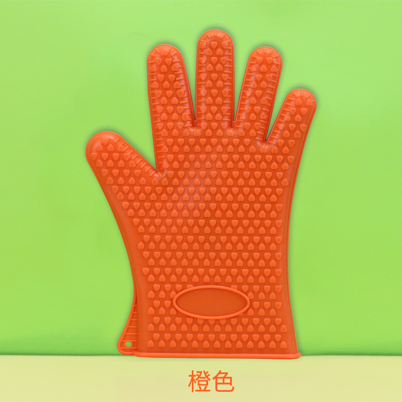 Silicone Heat Resistant Non-Slip Kitchen Glove – High-Temperature Oven Mitt for BBQ, Cooking & Baking