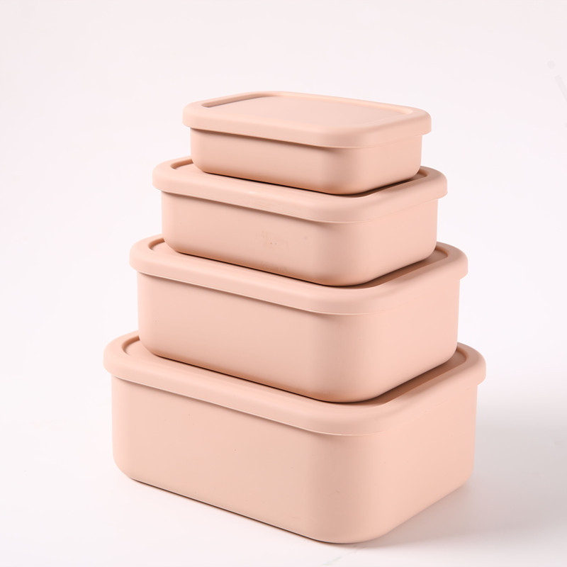 Colorful Stackable Silicone Food Storage Containers – BPA-Free Reusable Lunch Box Set (4pcs)