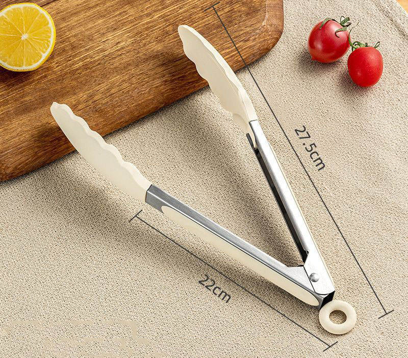 3-Piece Stainless Steel Silicone Kitchen Tongs Set – Non-Slip, Heat-Resistant Cooking & BBQ Tongs