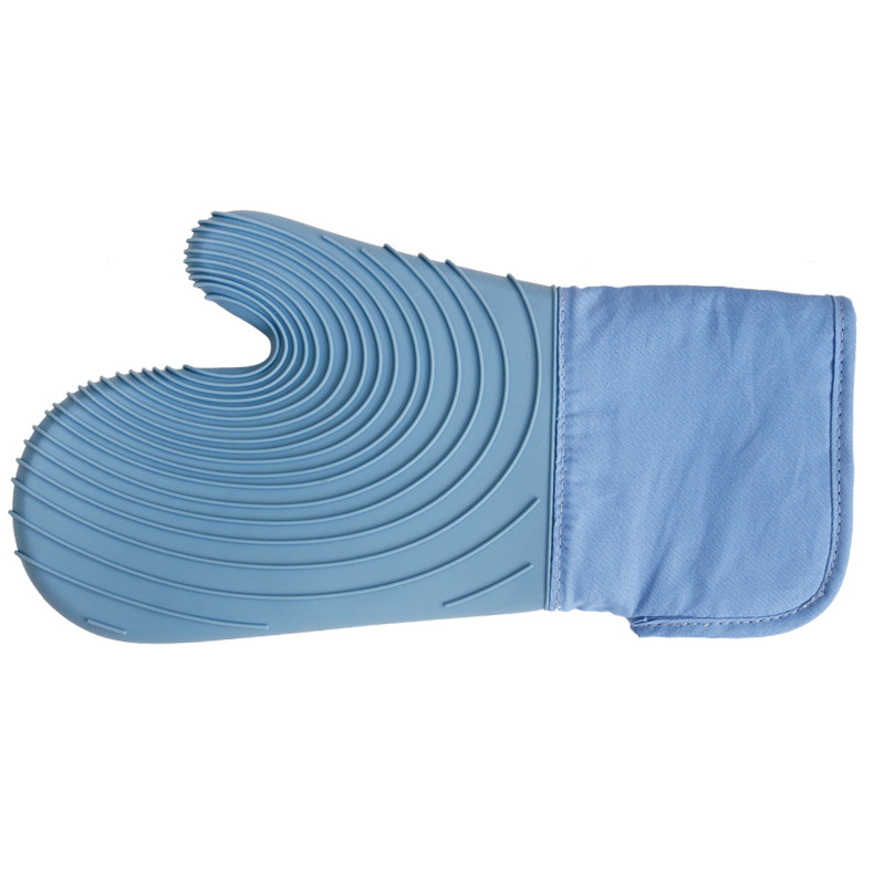 Silicone Oven Mitts – Heat Resistant Non-Slip Kitchen Gloves with Cotton Lining for Baking & BBQ (1pc)