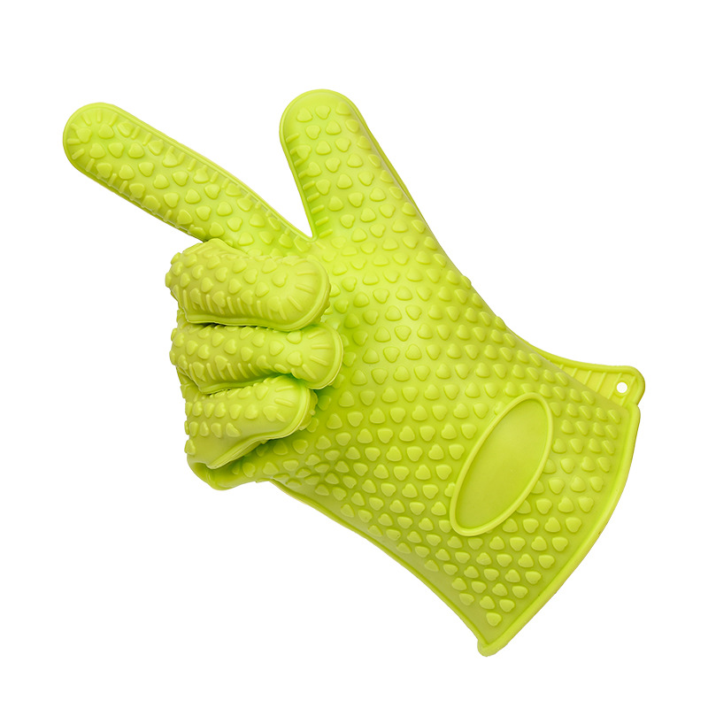 Silicone Heat Resistant Non-Slip Kitchen Glove – High-Temperature Oven Mitt for BBQ, Cooking & Baking
