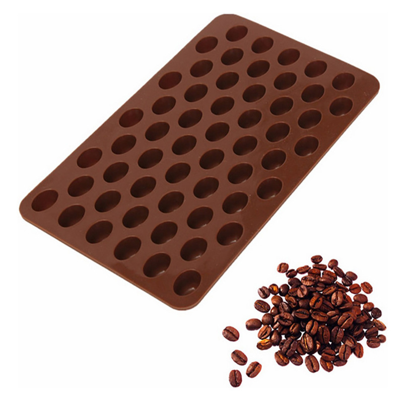Silicone Coffee Bean Mold Tray Set – 4-Pack Non-Stick Chocolate & Candy Molds