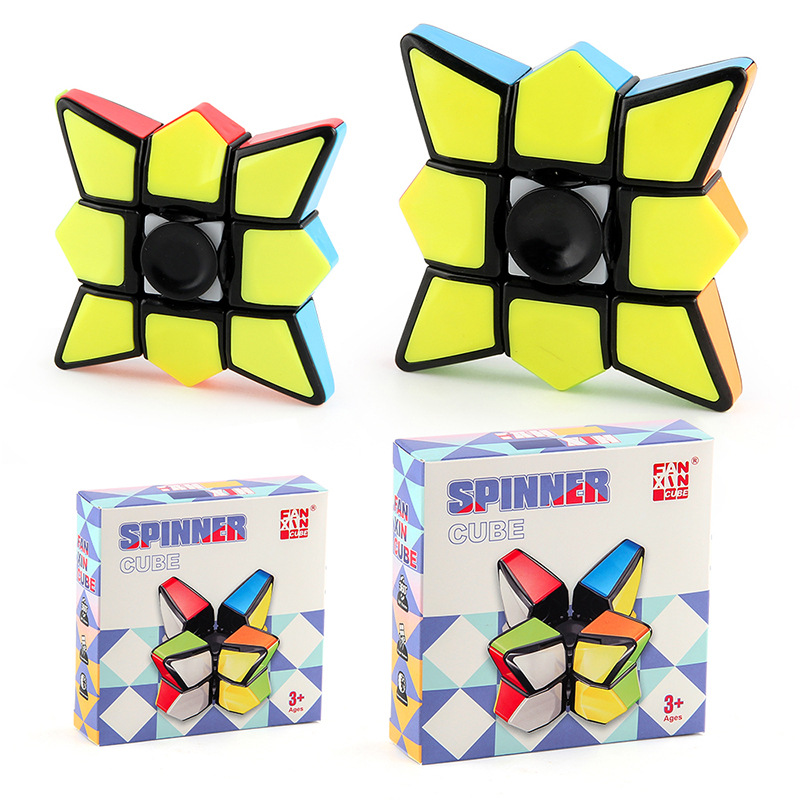 Star Shape Magic Cube Spinner – 2-in-1 Puzzle Fidget Toy for Kids & Adults