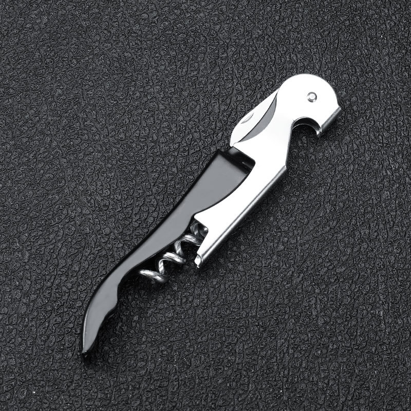 3-in-1 Waiter's Corkscrew – Double Hinged Wine Bottle Opener with Foil Cutter