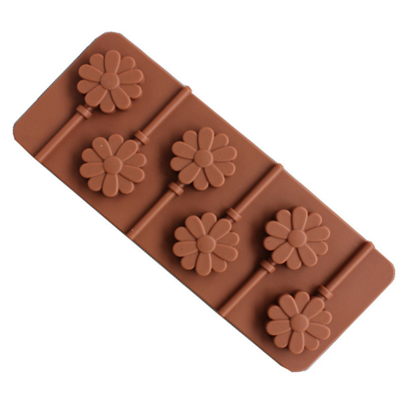 6-Cavity Swirl Lollipop Silicone Mold – Nonstick Candy & Chocolate Mould Tray