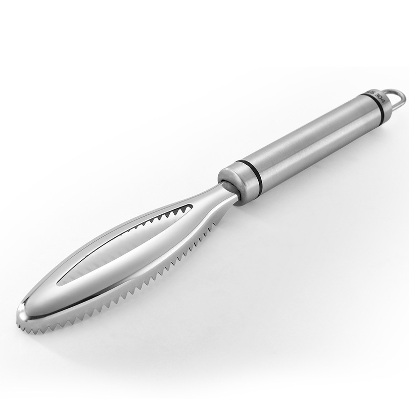 Stainless Steel Serrated Fruit Corer – Heavy Duty Apple & Pear Core Remover Tool