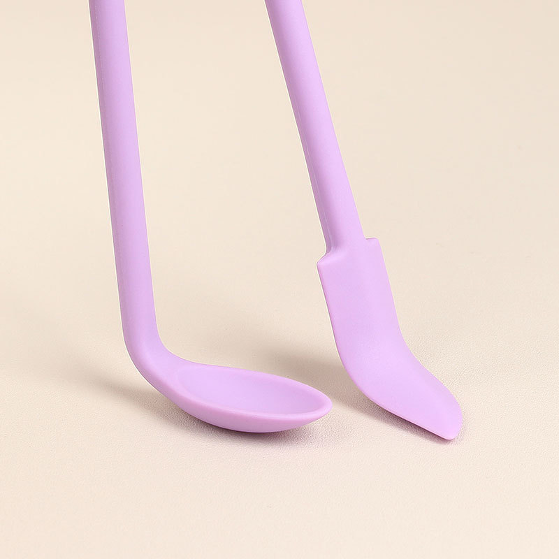 Double-Ended Silicone Spatula Spoons – Mini Scraper Tools for Jar, Makeup, Kitchen & Skincare Use