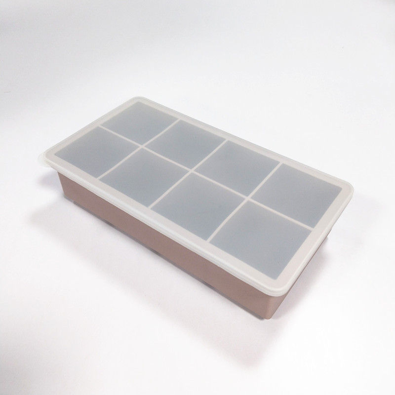Large Square Silicone Ice Cube Tray – 8 Grid BPA-Free Mould for Whiskey, Cocktails & More