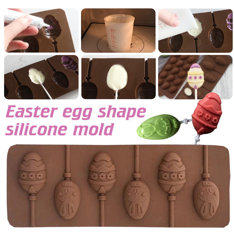 6-Cavity Swirl Lollipop Silicone Mold – Nonstick Candy & Chocolate Mould Tray