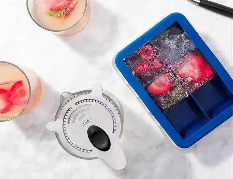 Large Square Ice Cube Tray with Easy Release & Storage Box