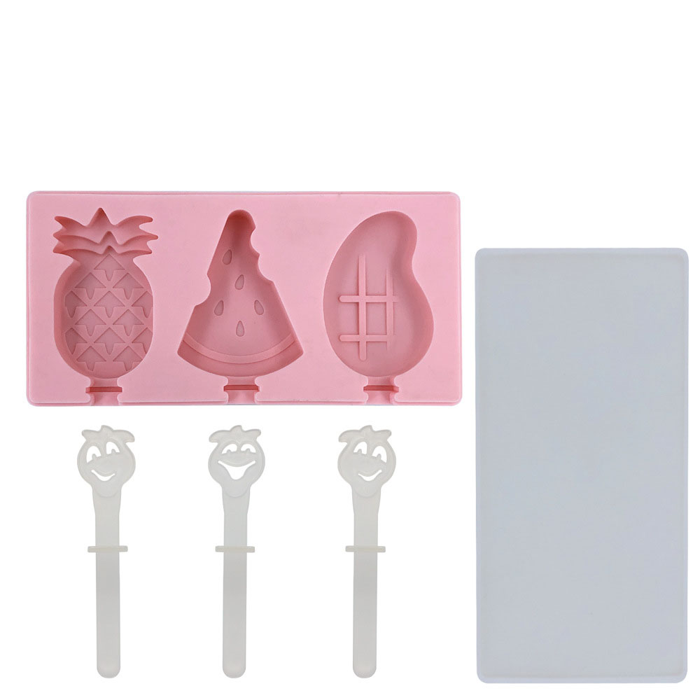 Cartoon Silicone Ice Cream Mold Set – 2-Cavity DIY Popsicle Molds in 12 Fun Shapes
