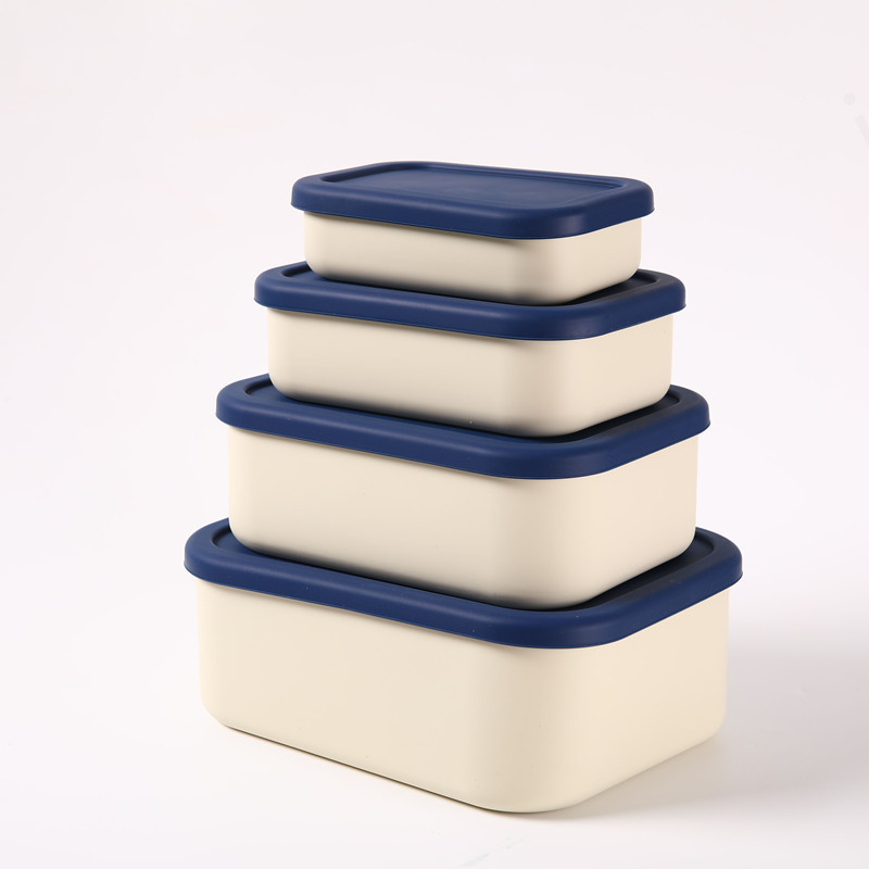 Colorful Stackable Silicone Food Storage Containers – BPA-Free Reusable Lunch Box Set (4pcs)