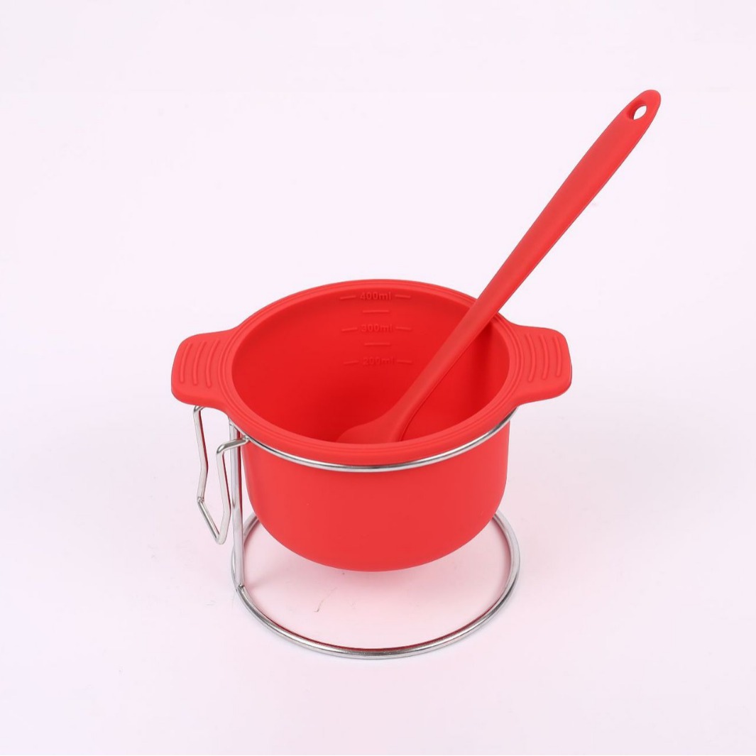 Silicone Basting Brush and Sauce Bowl Set – Heat-Resistant BBQ Marinade Tools with Stainless Steel Stand