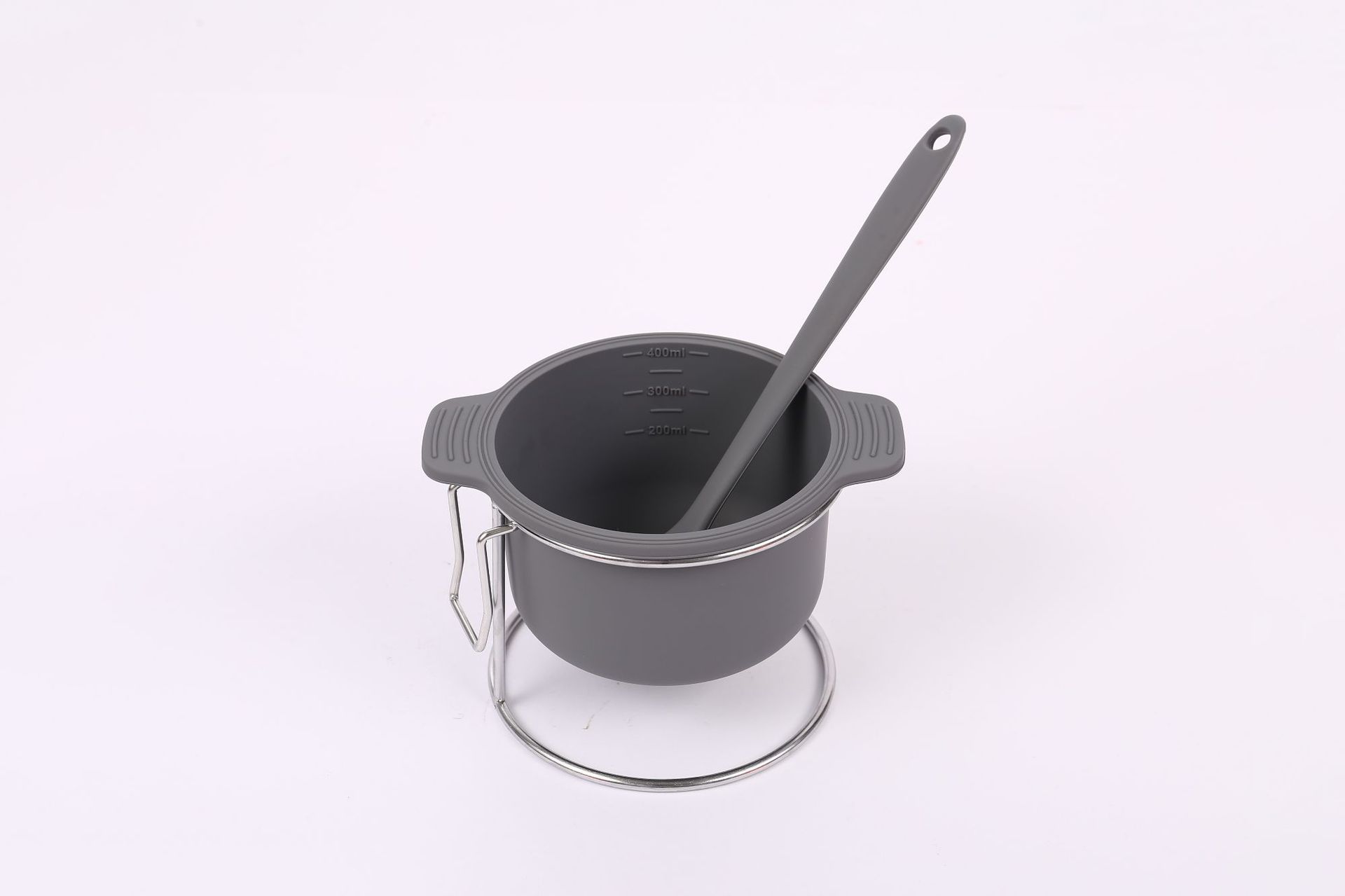 Silicone Basting Brush and Sauce Bowl Set – Heat-Resistant BBQ Marinade Tools with Stainless Steel Stand
