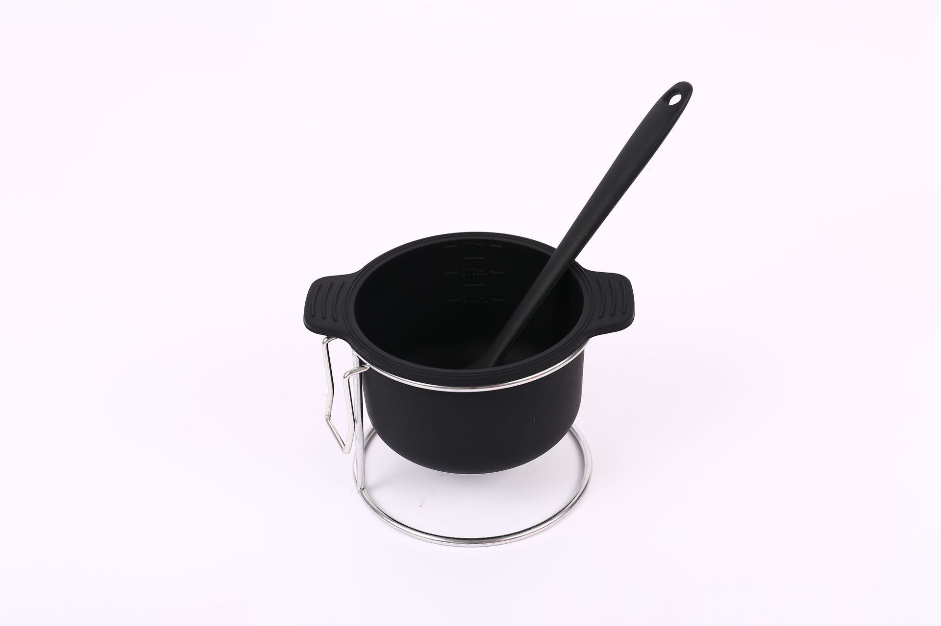 Silicone Basting Brush and Sauce Bowl Set – Heat-Resistant BBQ Marinade Tools with Stainless Steel Stand