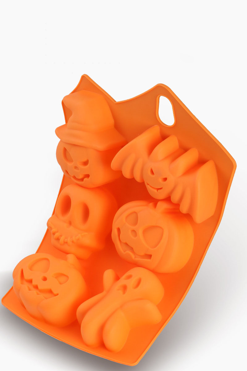 Halloween Silicone Molds – Ghost, Pumpkin, Witch Hat & Bat Shapes for Candy, Chocolate, Ice, and Baking