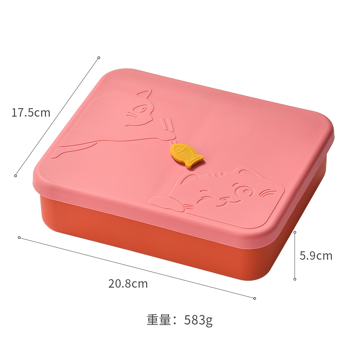 Silicone Bento Lunch Box – Leakproof, Microwave Safe Divided Food Container for Kids and Adults