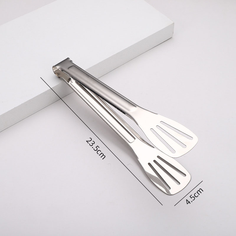 Stainless Steel Slotted Food Tongs – Heavy Duty Kitchen & BBQ Serving Tongs, Anti-Slip Grip