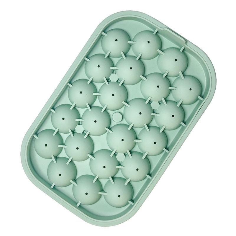 Silicone Round Ice Cube Tray – 24 Sphere Mold, BPA-Free, Stackable, Easy Release