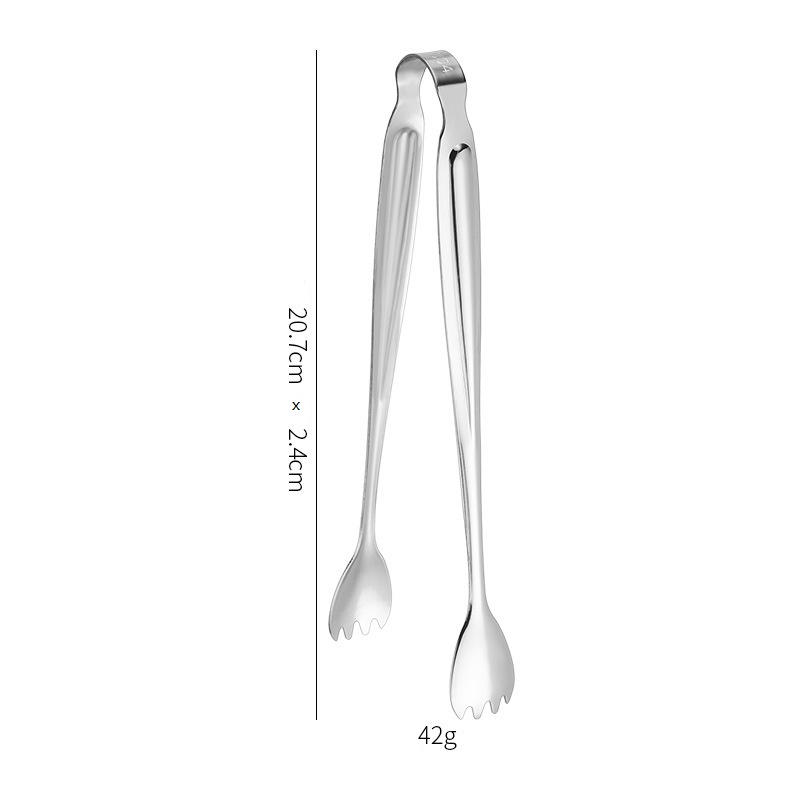 Stainless Steel Serving Tongs – Gold & Silver Salad Pasta Clip, Anti-Slip, Elegant Buffet Tongs