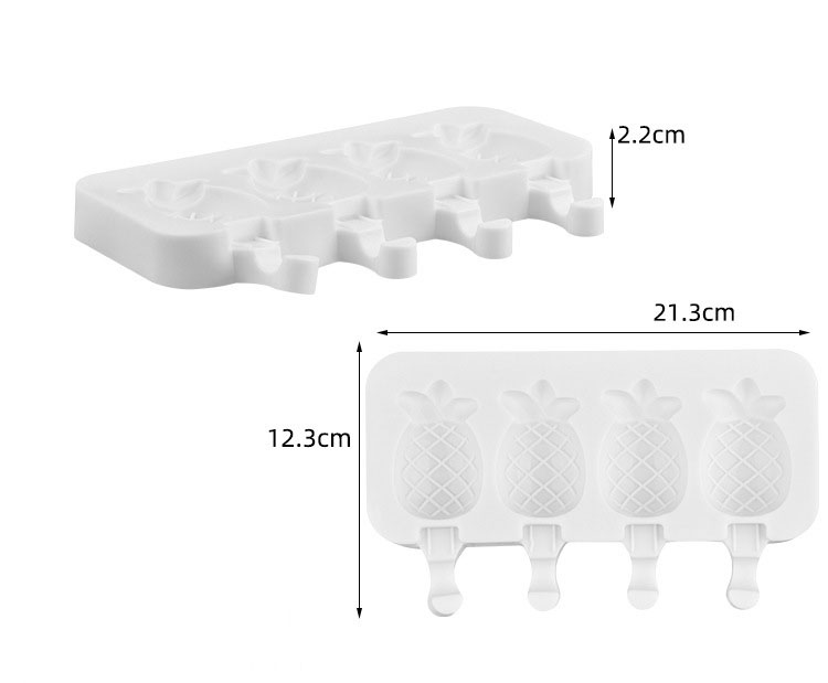 Silicone Ice Cream Mold – 3-Cavity Round Wheel Popsicle Maker for Homemade Frozen Treats
