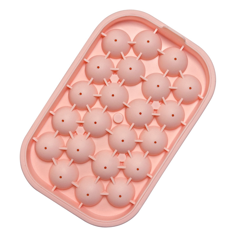 Silicone Round Ice Cube Tray – 24 Sphere Mold, BPA-Free, Stackable, Easy Release