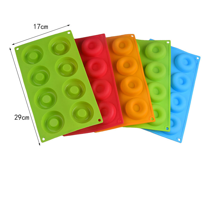 Colorful Silicone Donut Molds – Non-Stick, Flexible, 6/12/15 Cavity Baking Tray Set