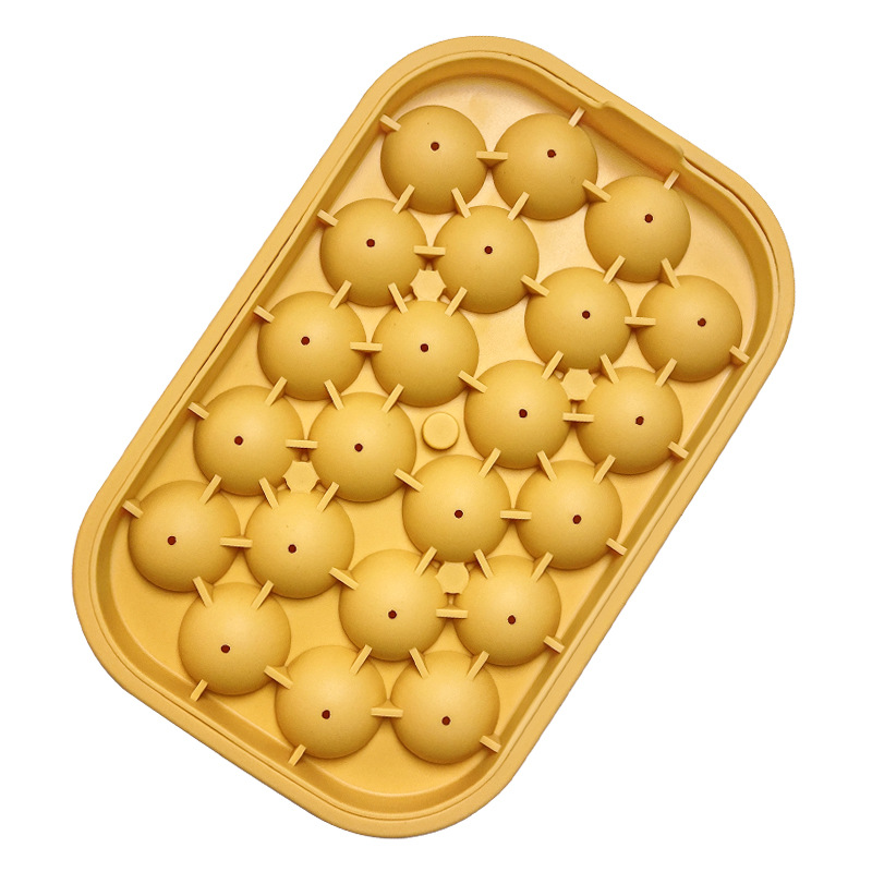 Silicone Round Ice Cube Tray – 24 Sphere Mold, BPA-Free, Stackable, Easy Release