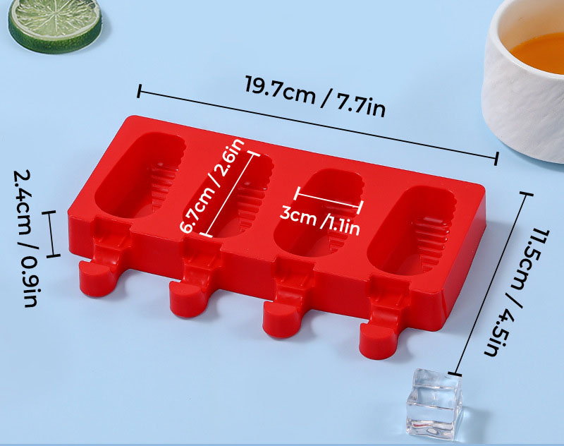 Silicone Ice Cream Mold – 3-Cavity Round Wheel Popsicle Maker for Homemade Frozen Treats