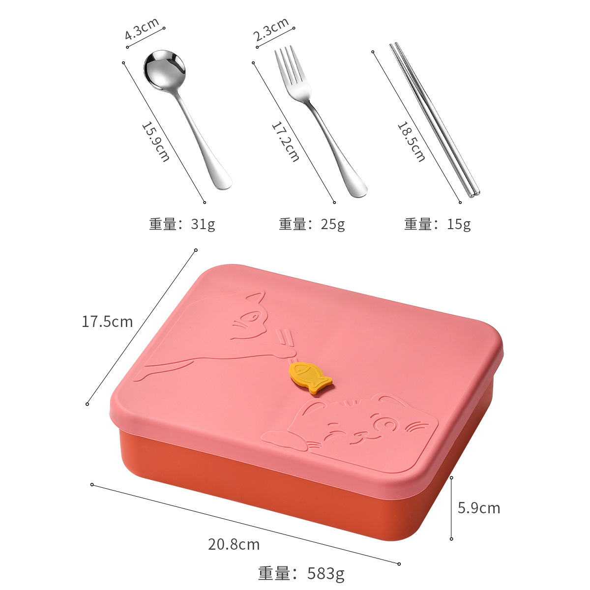 Silicone Bento Lunch Box – Leakproof, Microwave Safe Divided Food Container for Kids and Adults