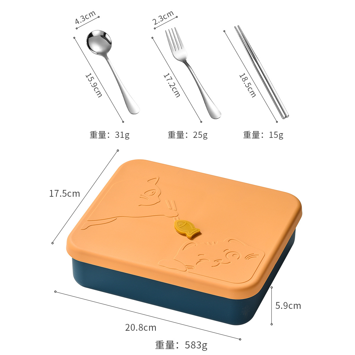 Silicone Bento Lunch Box – Leakproof, Microwave Safe Divided Food Container for Kids and Adults