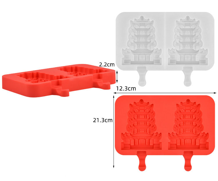 Silicone Ice Cream Mold – 3-Cavity Round Wheel Popsicle Maker for Homemade Frozen Treats