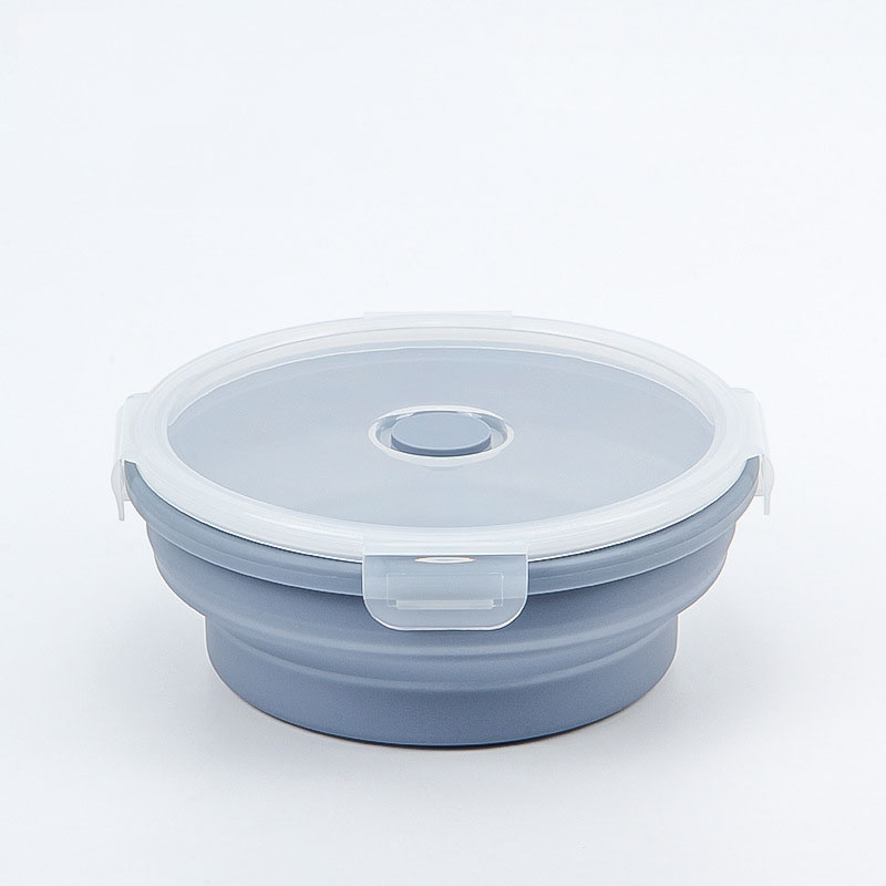 Collapsible Silicone Food Bowl Set – 3-Pack Round Airtight Lunch Containers with Vent Lids