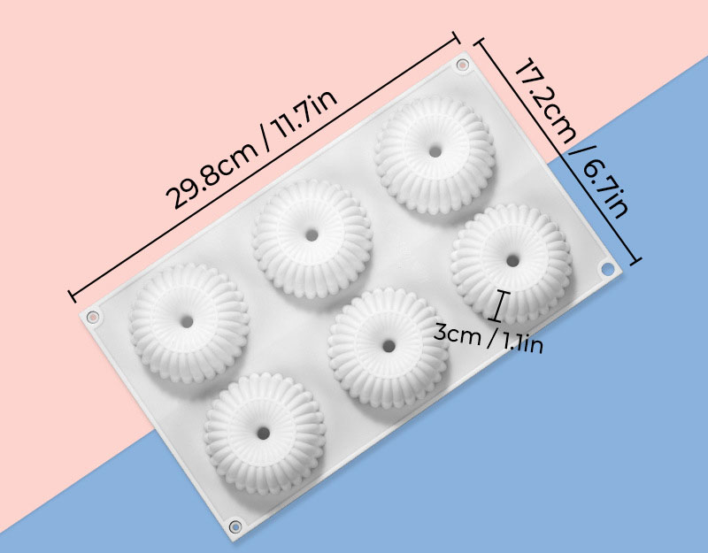 Silicone Cake Mold Set – 6 Creative Shapes Non-Stick Baking Molds for Mousse, Chocolate, Jelly