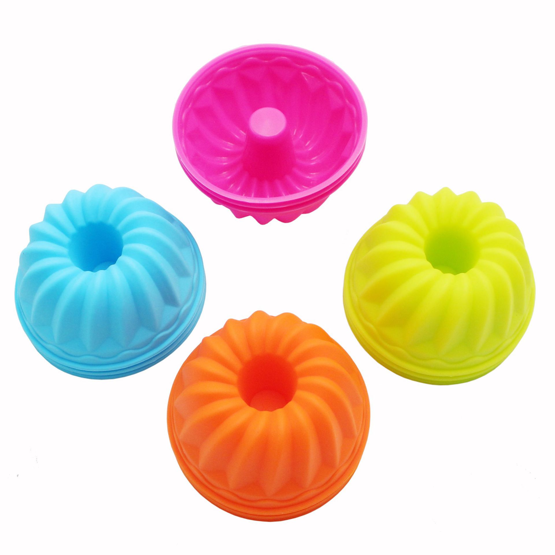 Assorted Silicone Cupcake Molds – Reusable Colorful Baking Cups in Fun Shapes