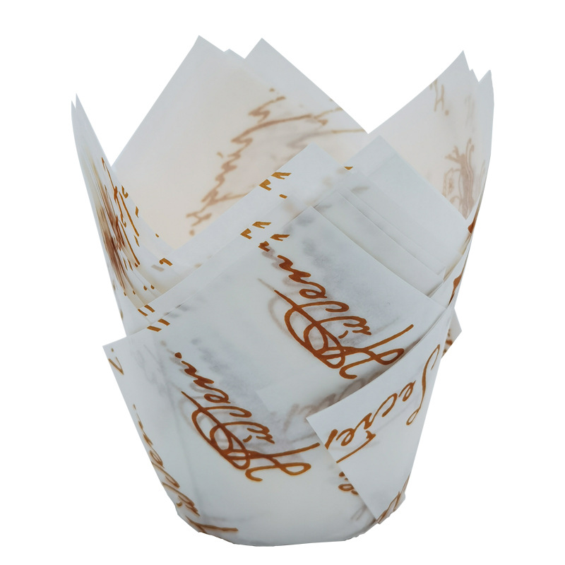 Tulip Cupcake Liners – 200pcs Muffin Baking Cups in Brown, Kraft & White