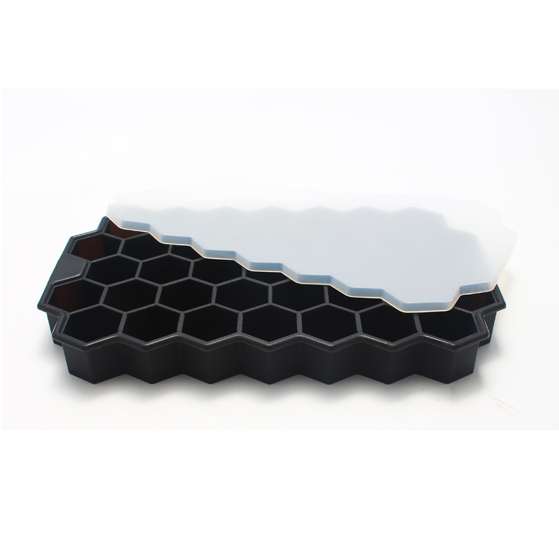 Silicone Ice Cube Tray Set – 6 Large Sphere & 6 Square Ice Molds with Funnel and Ice Tongs