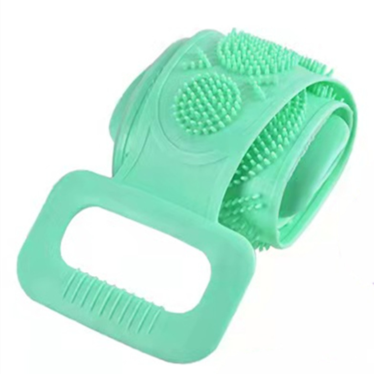 Silicone Bath Brush Body Scrubber - Exfoliating Back Scrubber for Bath and Shower (Blue)