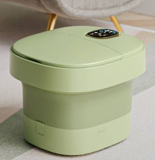 Collapsible Foot Spa Bath Tub with Massage Rollers & Cover – Portable Foldable Foot Soak Basin