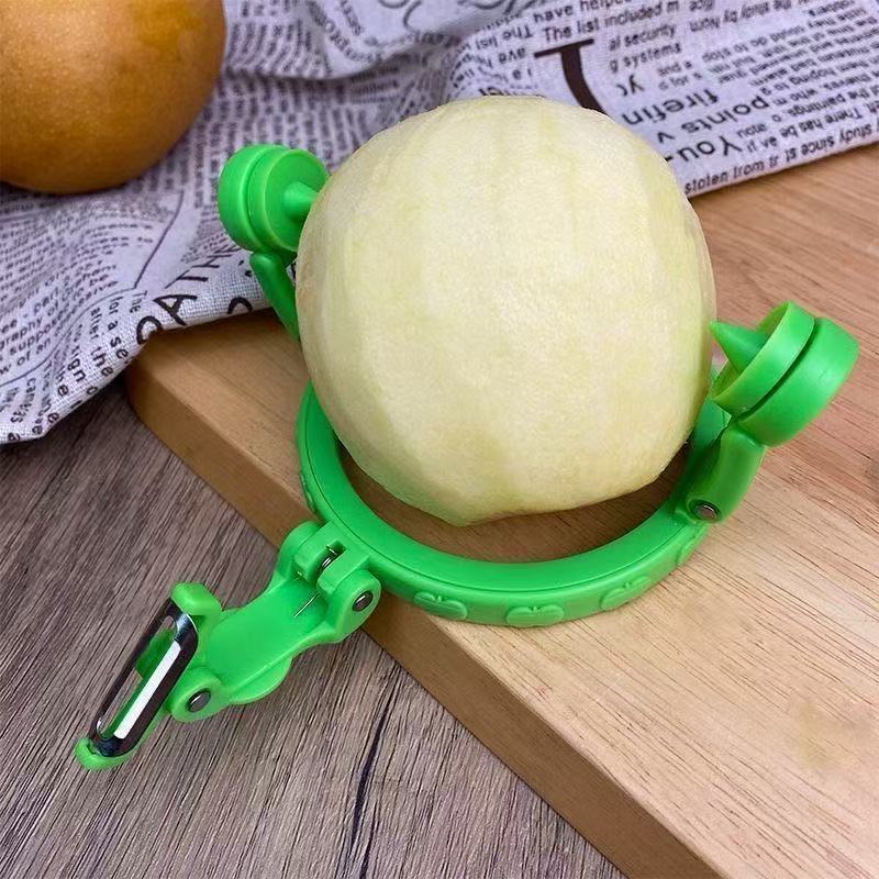 Manual Apple Peeler Tool – Rotating Fruit Peeler with Adjustable Blade – Handheld Kitchen Peeling Gadget