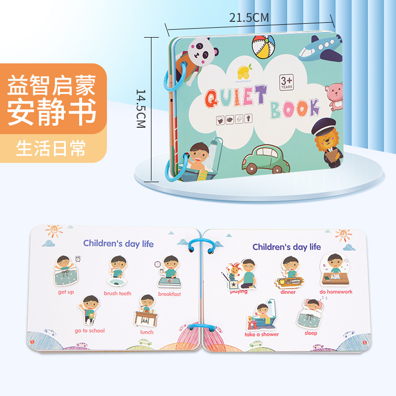 Quiet Book for Toddlers – Montessori Educational Activity Book for Kids Aged 3+